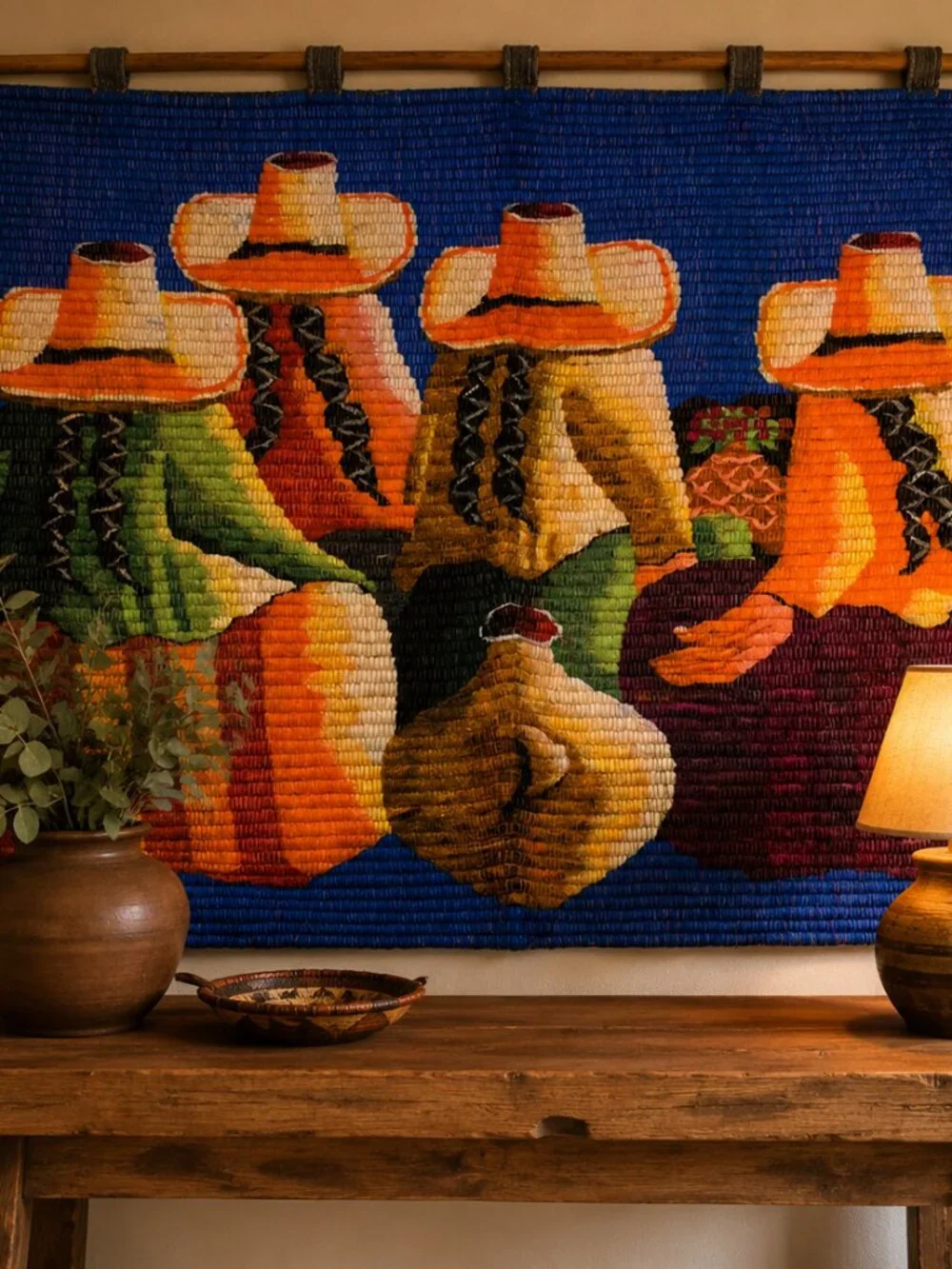 Art Wall decor, The Spirit of the Andes – Artisan Textile Wall Tapestry Display
